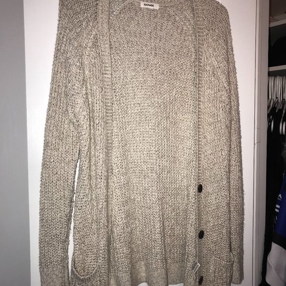 Beige Loose Fitting Shawl/Cardigan - Picture 2 of 2